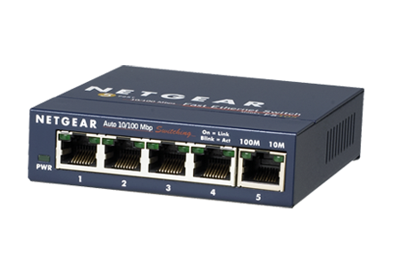 NETGEAR ProSAFE FS105 v3 5-Port 10/100 Fast Ethernet Switch — promotional product image