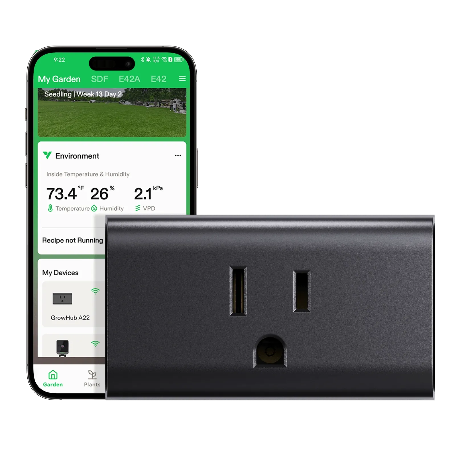 VIVOSUN GrowHub Outlet Controller A10 Smart WiFi Plug GH-A10 15A — promotional product image