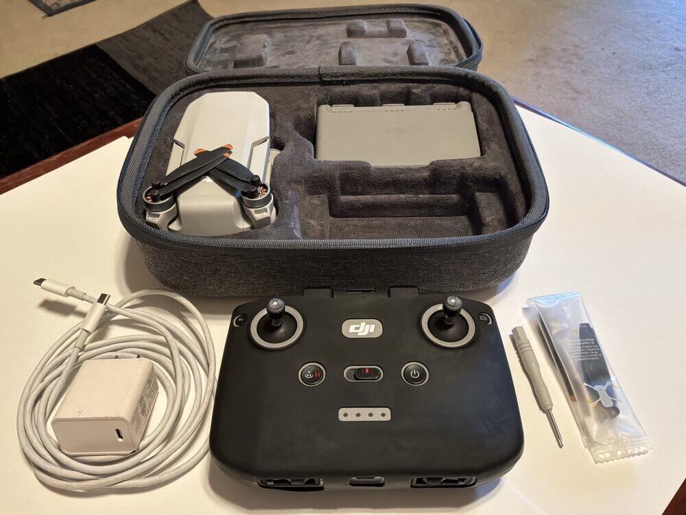 DJI Mini 4K Drone Fly More Bundle 3 Batteries RC-N1C Controller Case Tested — actual PRF item photo 1 of 1