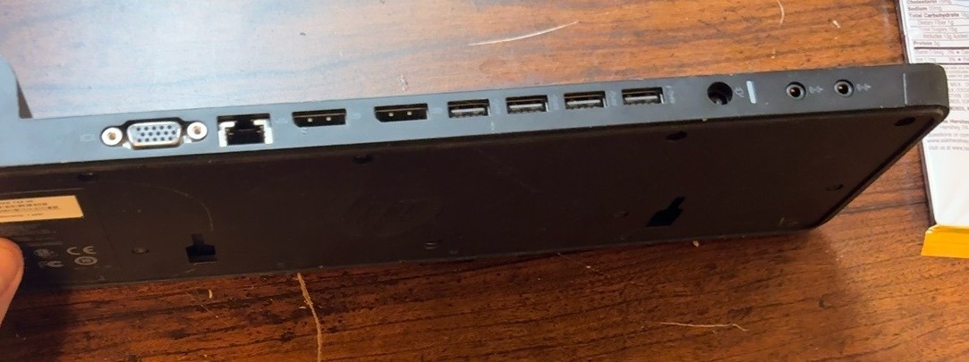 HP UltraSlim Docking Station w/ Power Adapter Tested Working E5C22AV#ABA — actual PRF item photo 2 of 4