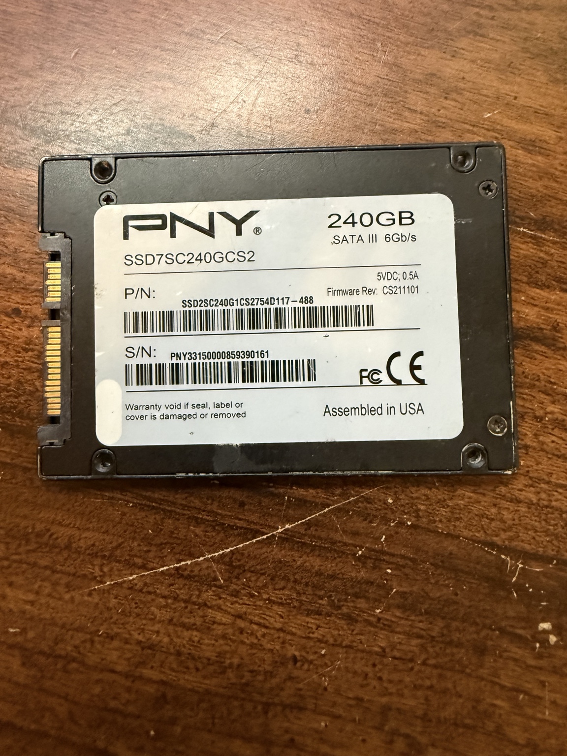 PNY 240GB SATA III 2.5-Inch SSD