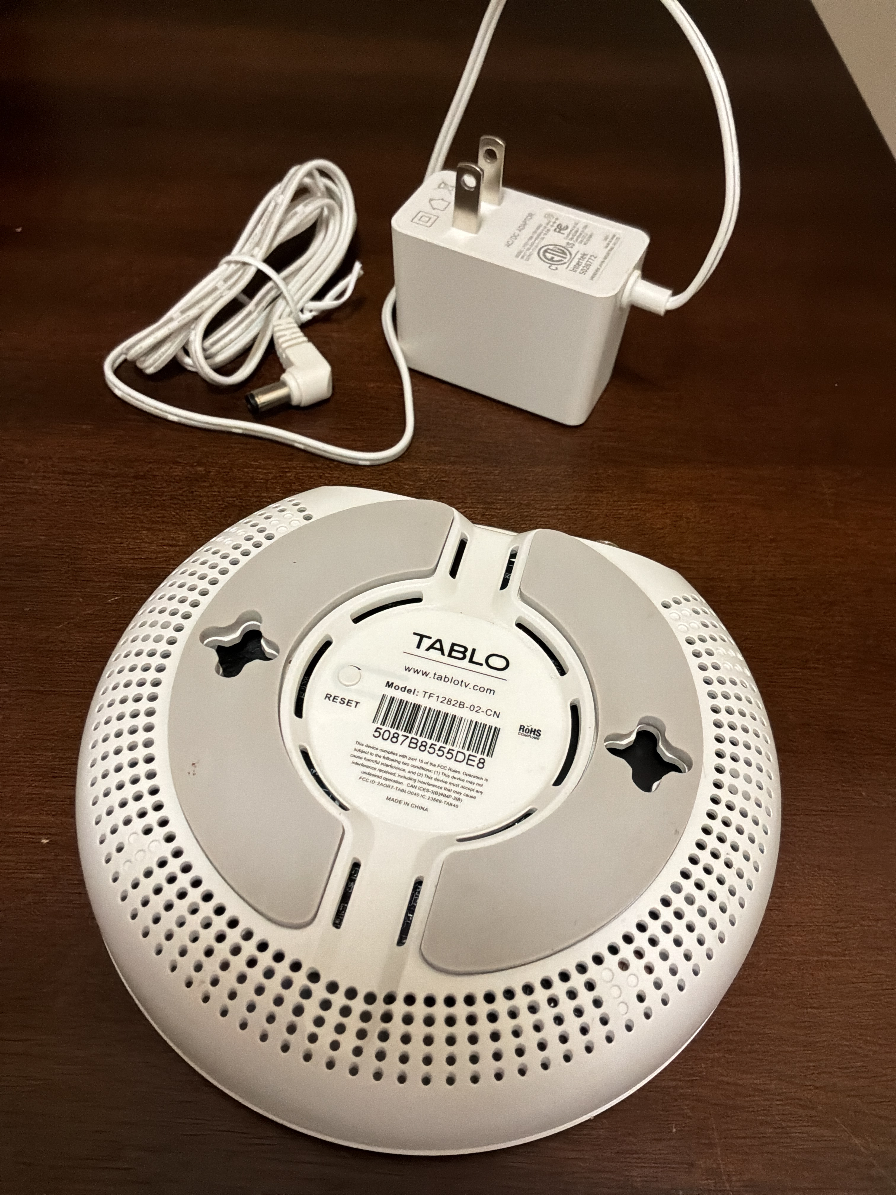 Tablo OTA DVR Model TF1282B-02-CN with Power Adapter