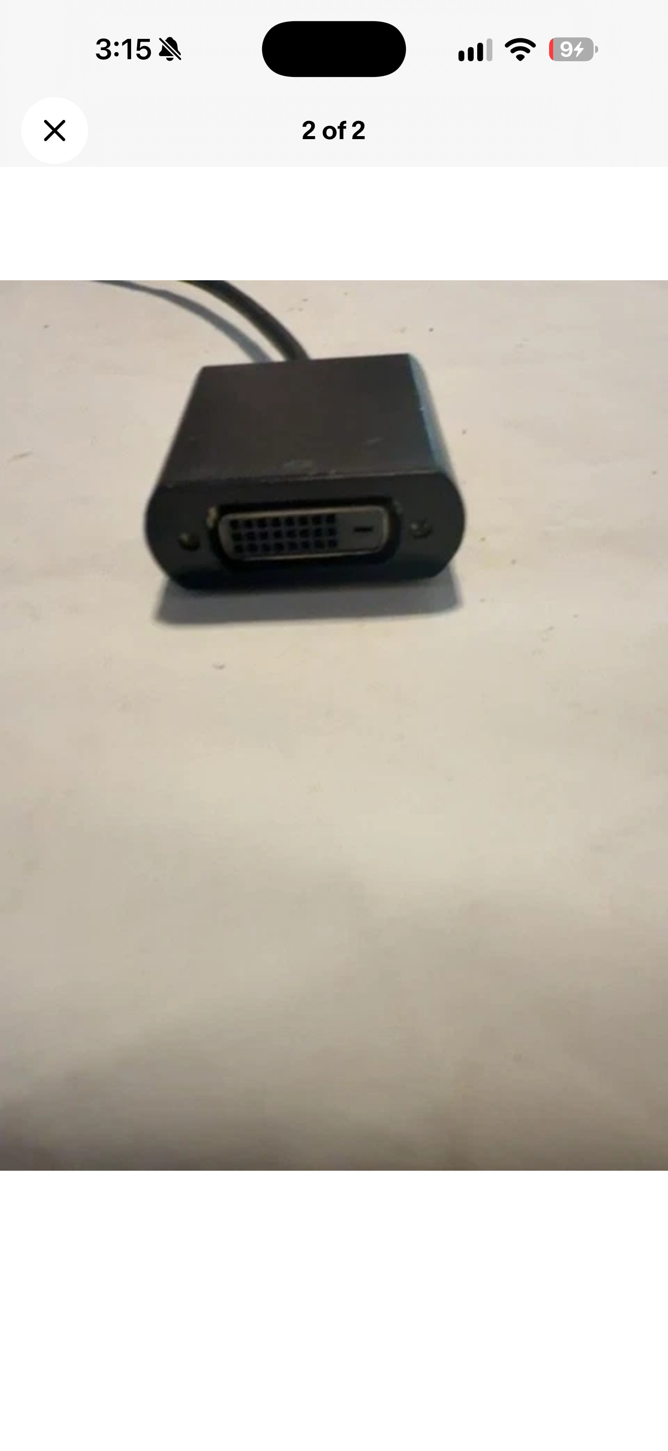 HP DisplayPort to DVI Video Adapter — actual PRF item photo 5 of 7