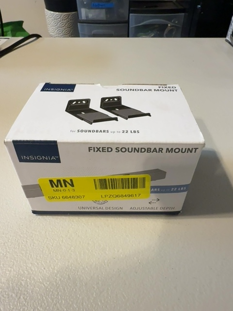 Insignia NS-SBFXB26 Fixed Soundbar Mount Open Box — actual PRF item photo 2 of 3