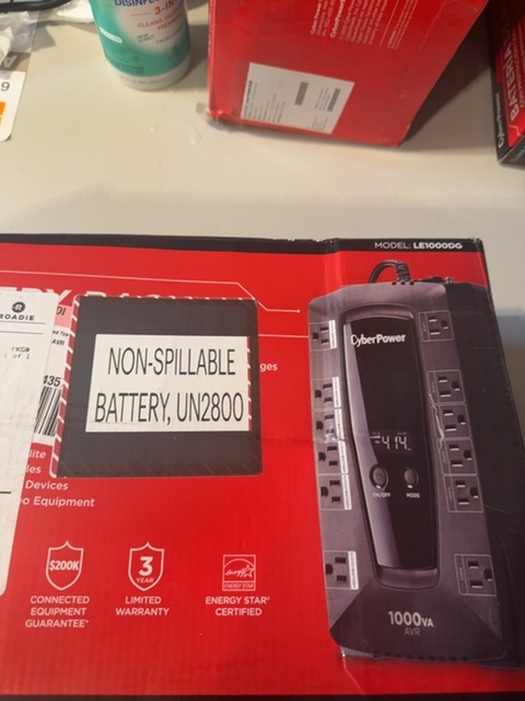 CyberPower LE1000DG Open Box — actual PRF item photo 3 of 4