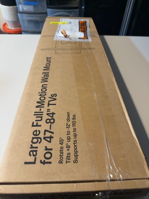Best Buy essentials BE-MLFM Full-Motion TV Mount + BE-SBM114 Soundbar Bracket — actual PRF item photo 3 of 5