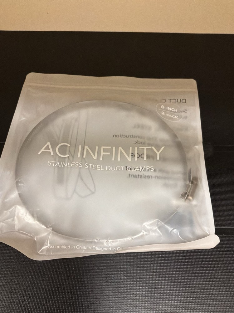 AC Infinity Stainless Steel Duct Clamps 6 Inch Sealed — actual PRF item photo 1 of 1