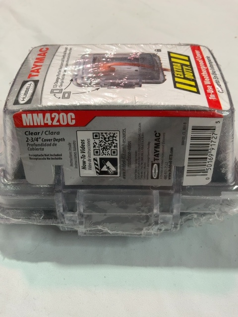 Hubbell TayMac MM420C Extra Duty 1-Gang In-Use Weatherproof Cover Clear — actual PRF item photo 4 of 4