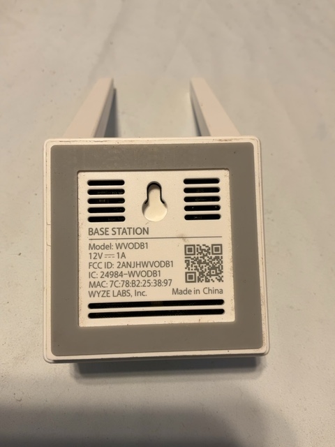 Wyze WVODB1 LABS, Inc. BASE STATION — actual PRF item photo 2 of 2