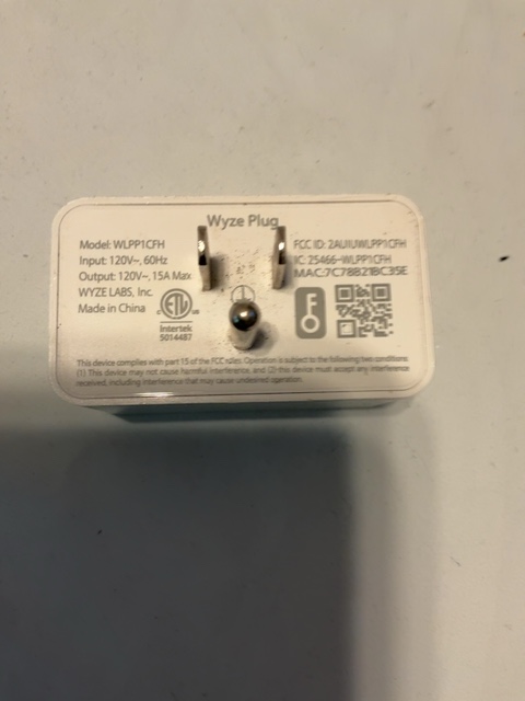 Wyze Plug WLPP1CFH Smart Wi-Fi Plug — actual PRF item photo 1 of 1