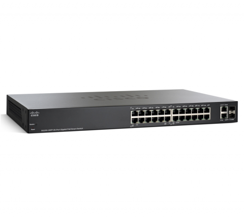 Cisco SG200-26P 26-Port Gigabit PoE Smart Switch | Small Business — promotional product image