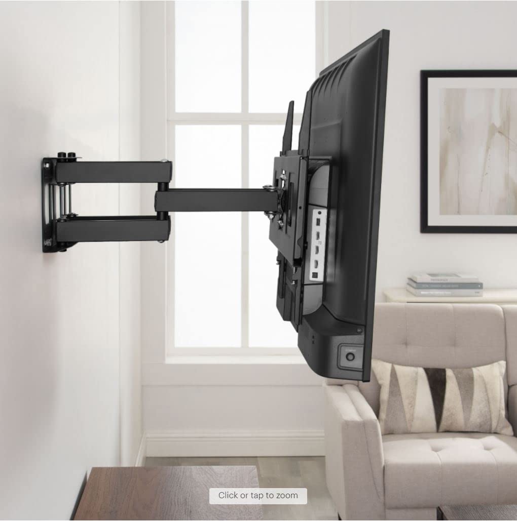 Best Buy essentials BE-MLFM Large Full-Motion Wall Mount for 47-84" TVs Open Box — promotional product image