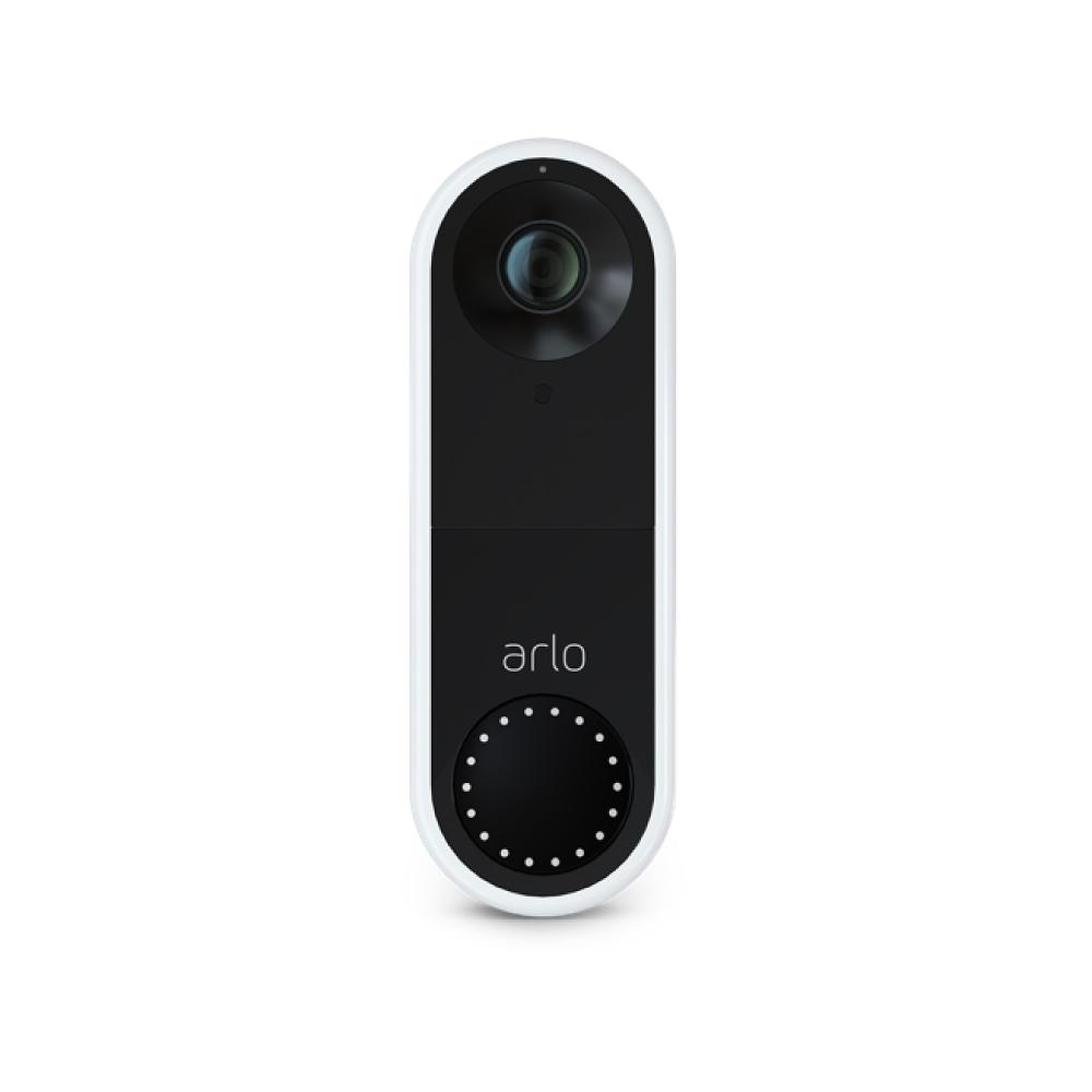 Arlo Essential Wired Video Doorbell AVD1001 White w/ 3 Mounting Wedges — promotional product image